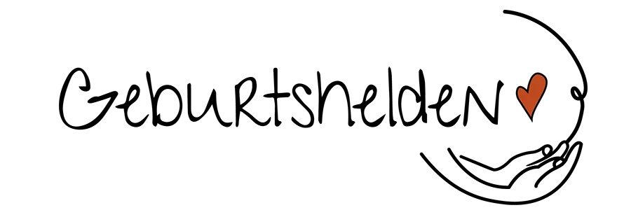 Ein schwarz-oranges Logo mit einem Herzen darauf.